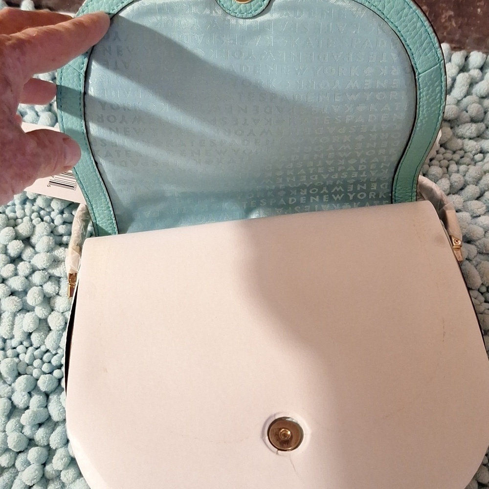 NWT Kate Spade Aqua/light Leather Crossbody Bag WKRU3782 OLIVER STREET - Picture 5 of 6